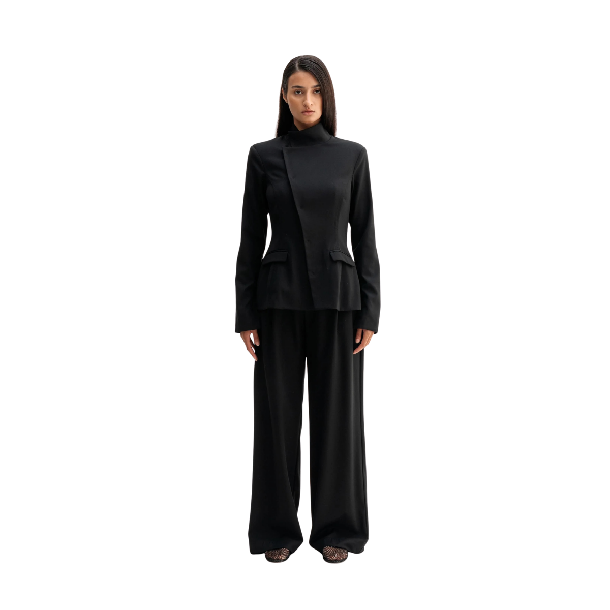 Mel Heavy Wool Trousers - Black