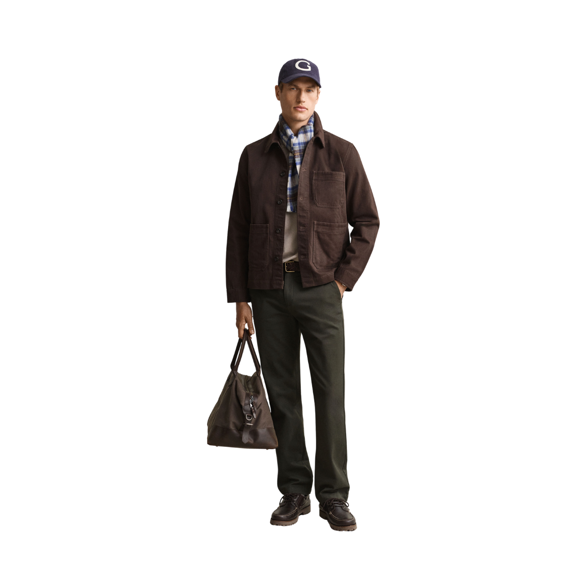 Twill Overshirt - Black Brown