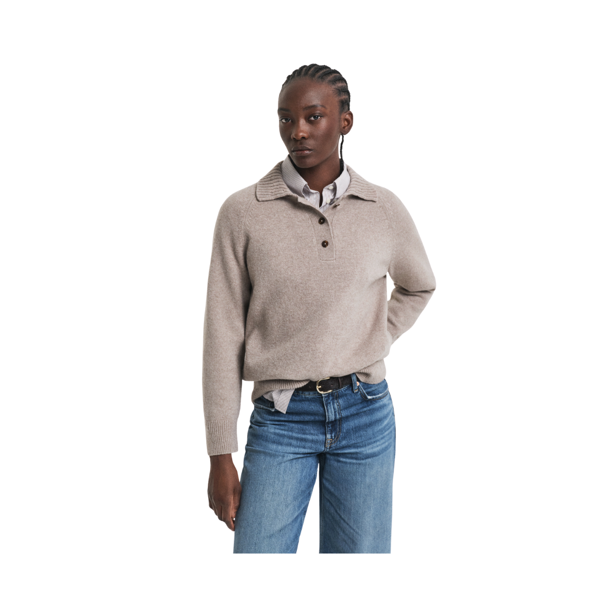 Wool Knit Rugger - Taupe Beige