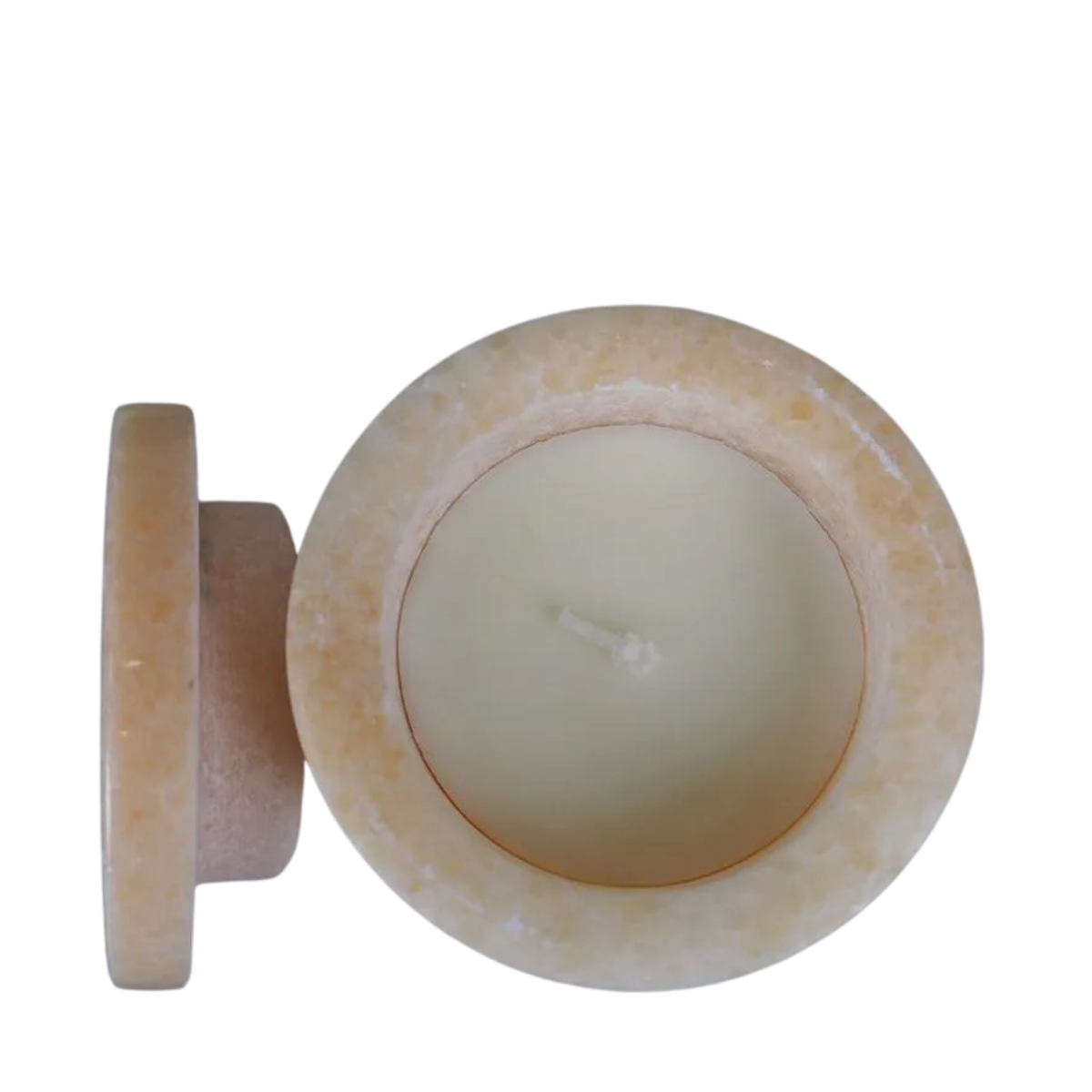 Marble Candle Seklet - Beige