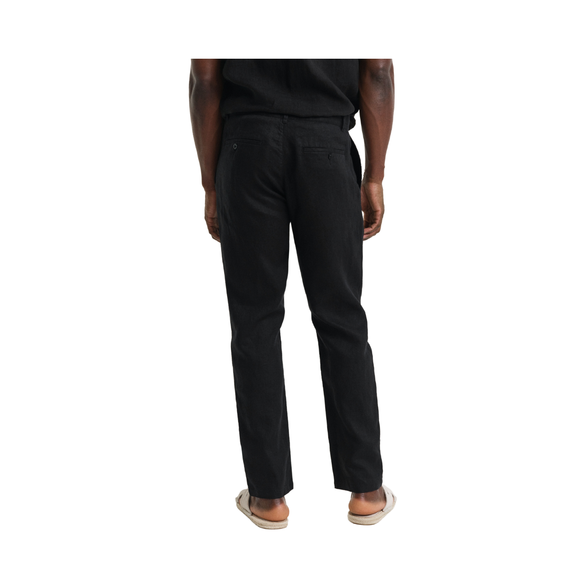 Relaxed Linen DS Pants - Black