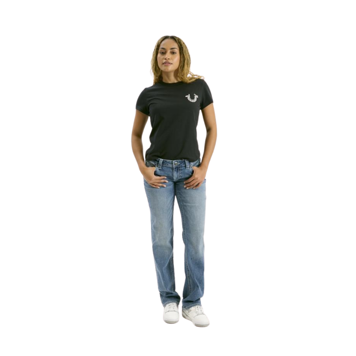 Sarah Low Rise Straight - HWZM Medium Wash