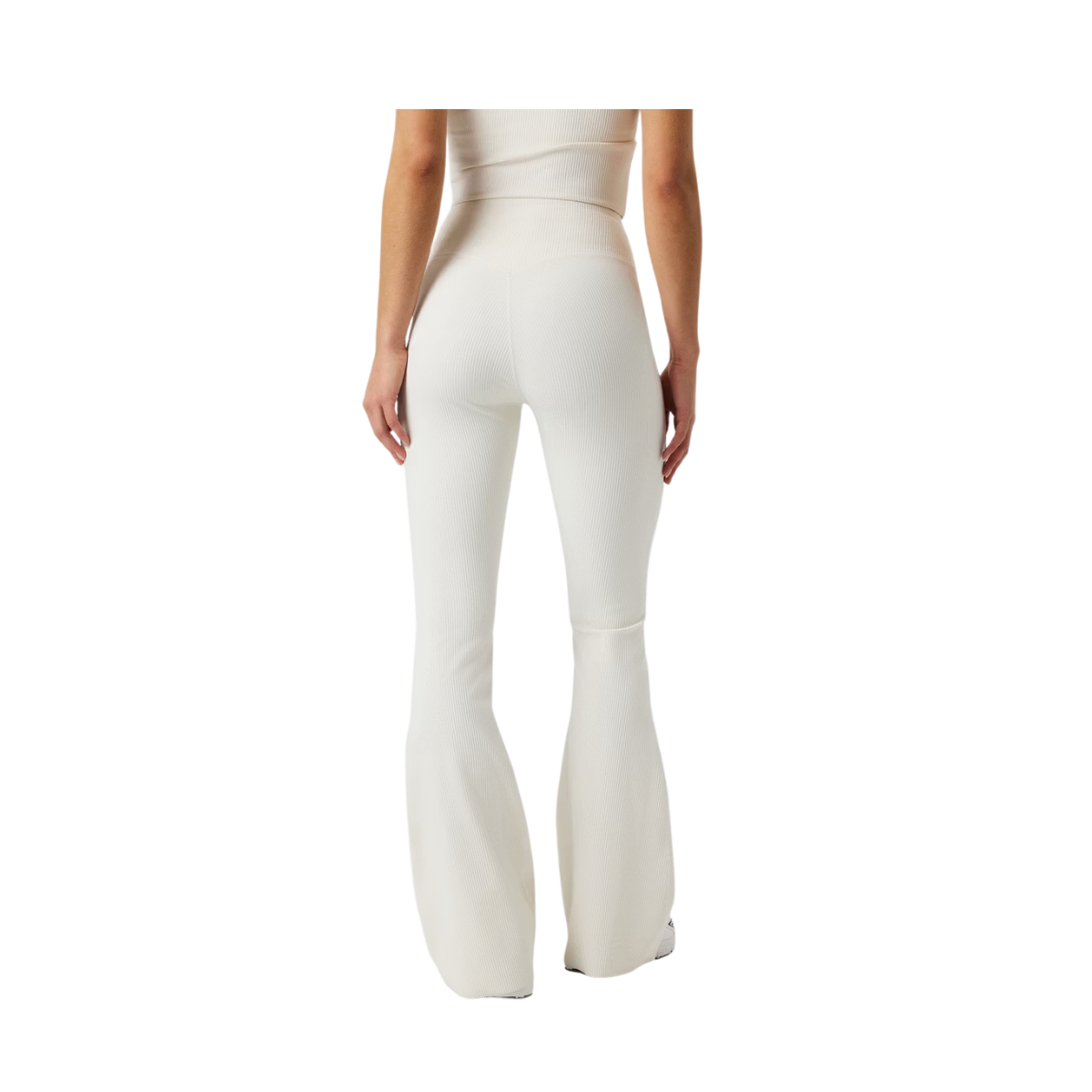 Studio Ribbed Flare Tights Regular - Tofu