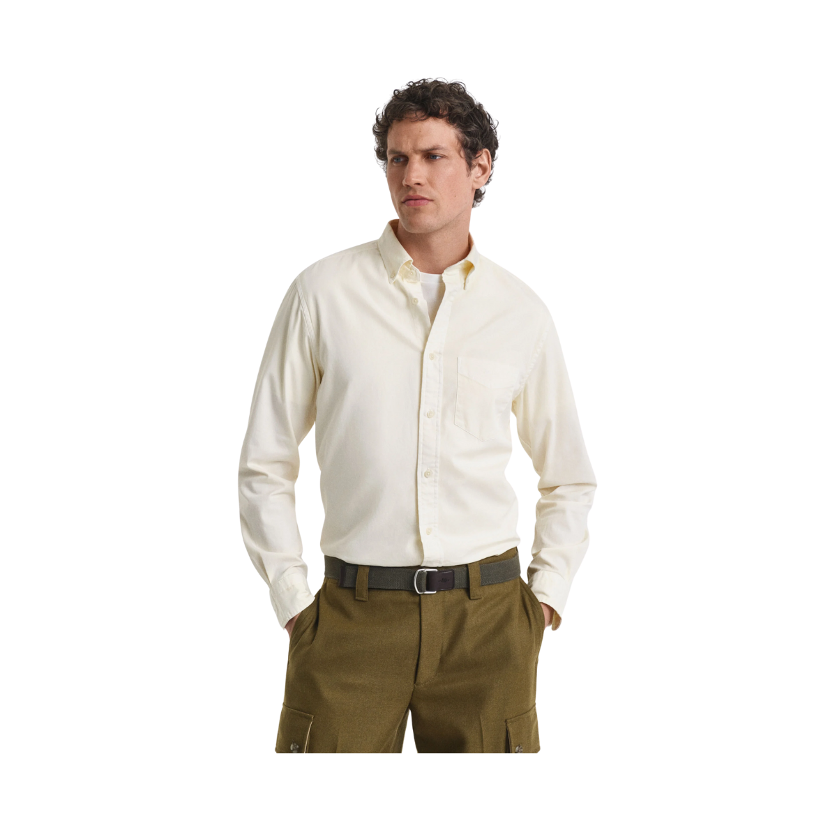 Gmnt Dyed Twill Shirt - Cream