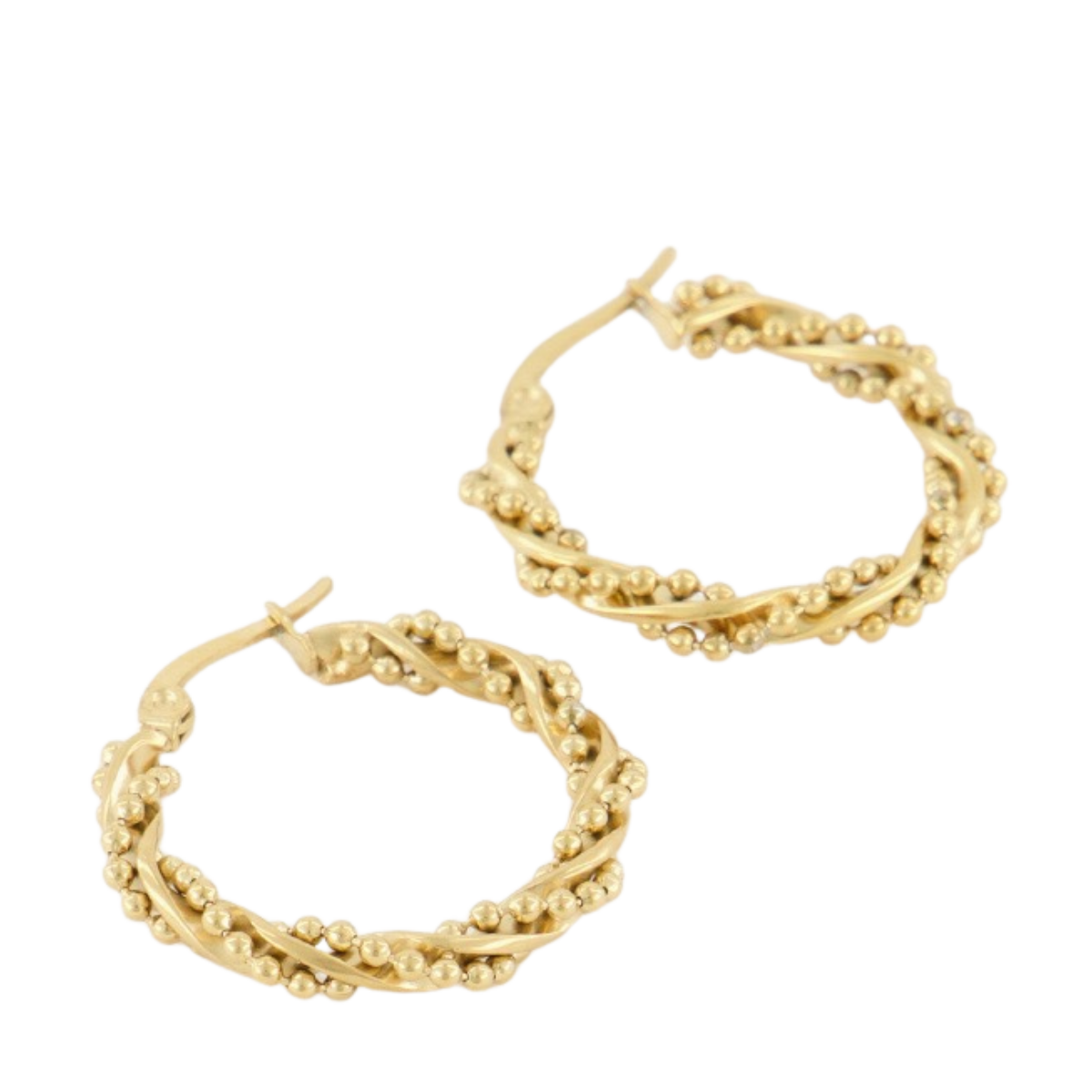 Oorringen Met Bolletjes - 1200 Gold