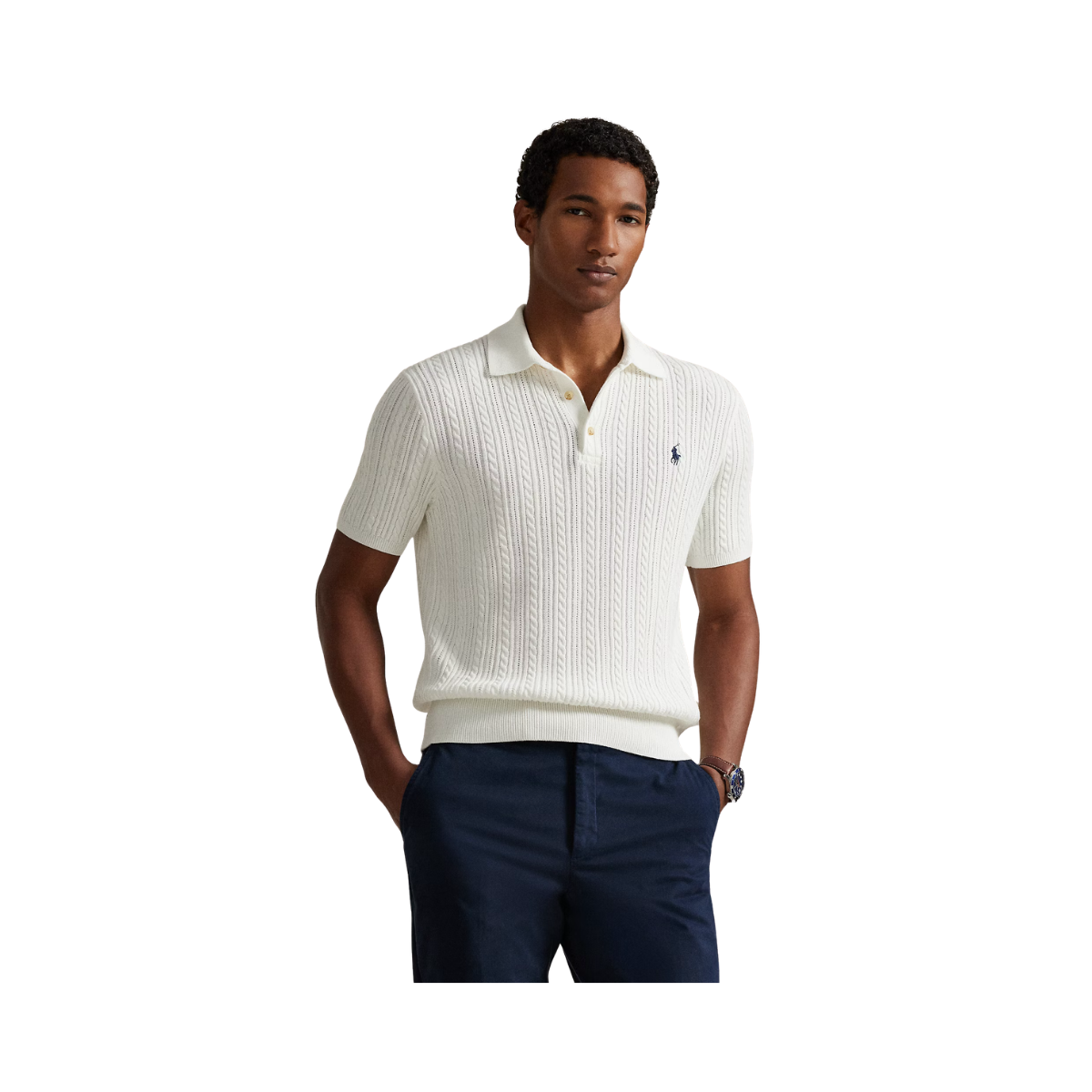 Sweater Pullover - Deckwash White W/ Navy Pp