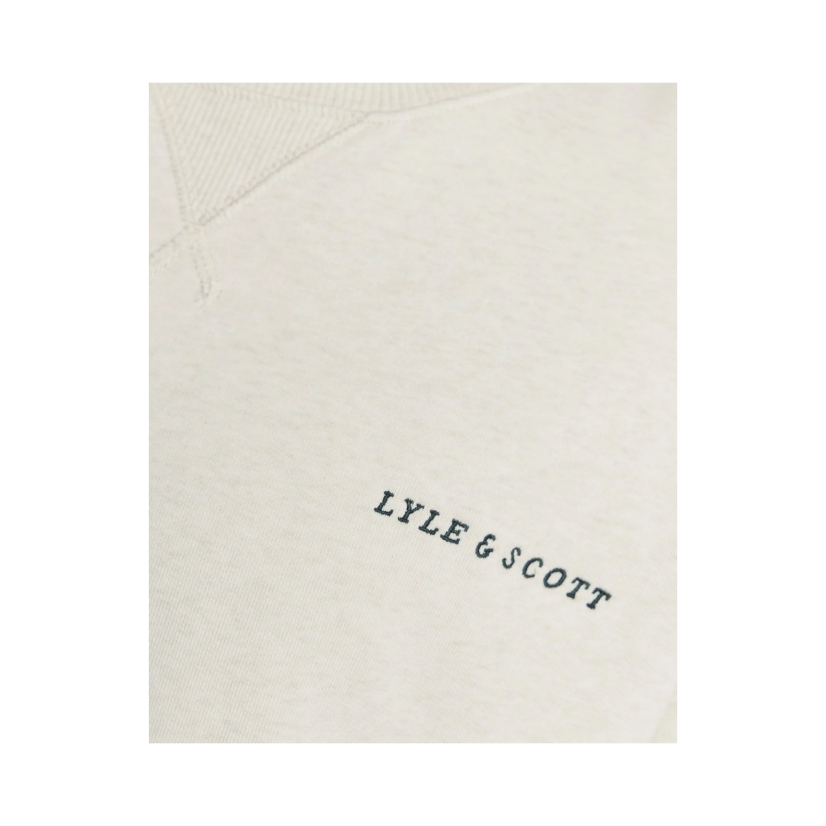 Script Heavyweight Loopback Crew Neck Sweatshirt - Ice Cream Marll