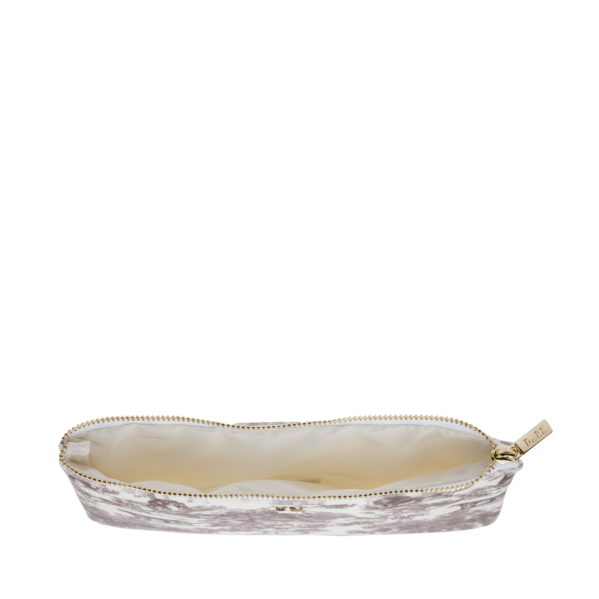 Velvet Small Pouch - Warm Taupe Savannah Pattern