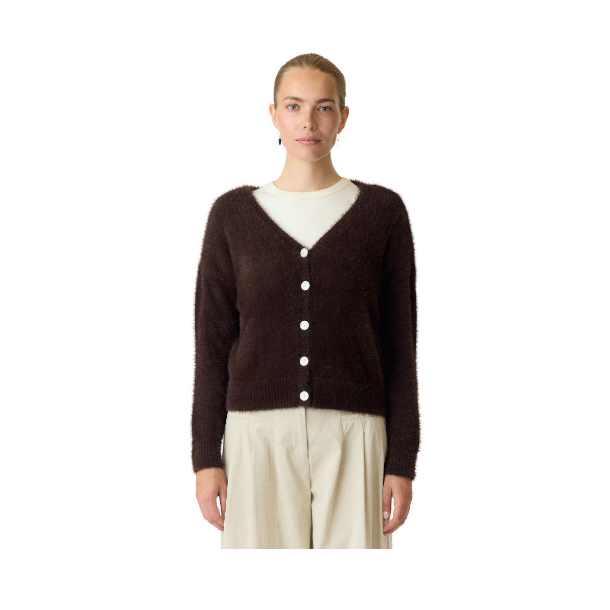 YASMalli Knit Cardigan - Coffee Bean