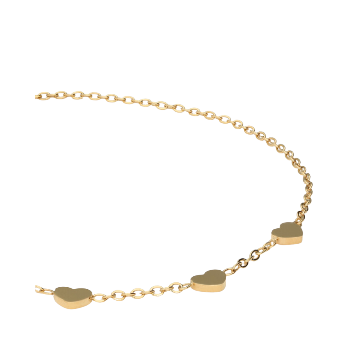 Bracelet With Three Hearts Graduation - Gold