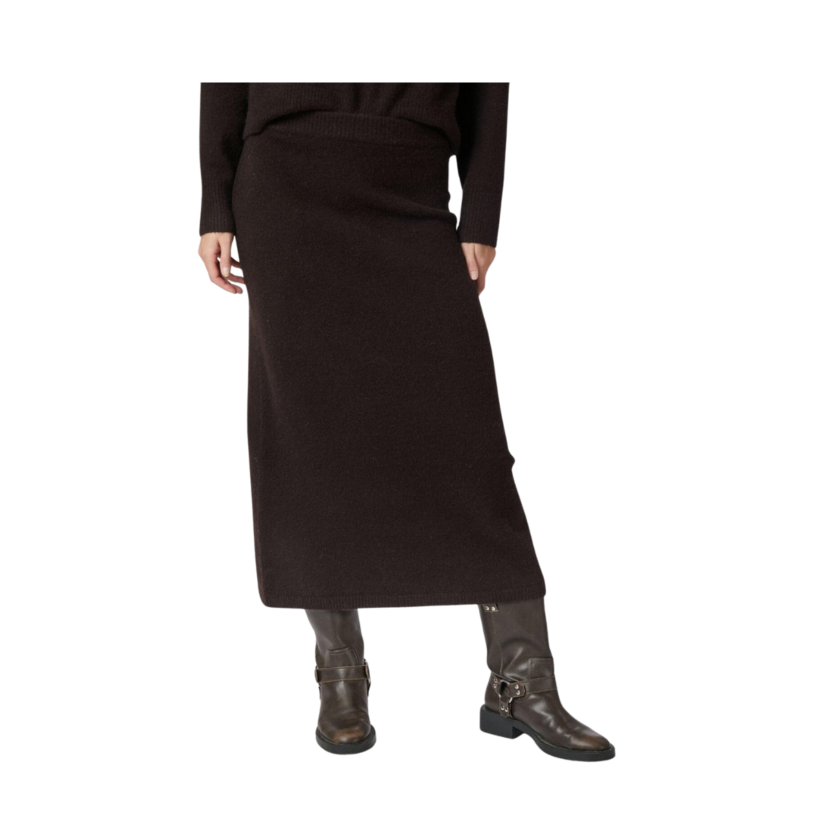 Hynne Knit Skirt - 676 Dark brown