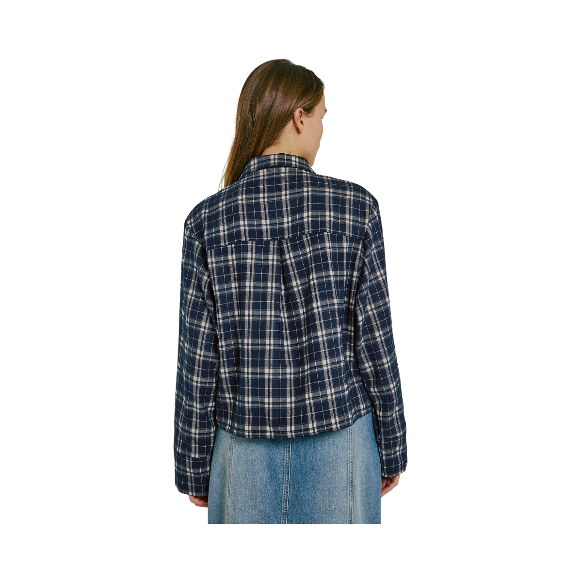 Sylvana Top - Navy Check