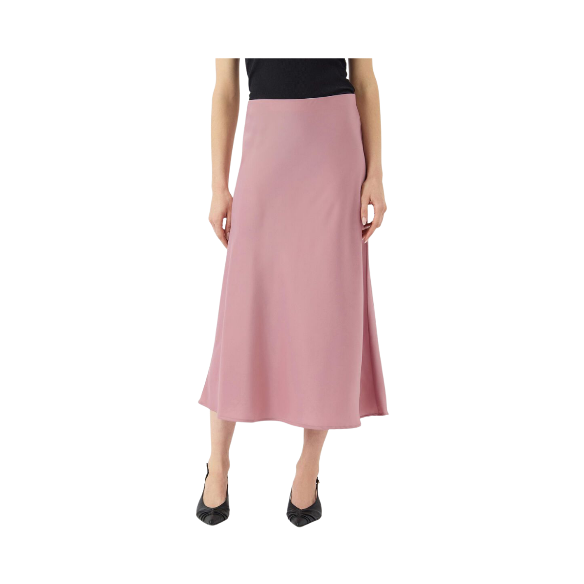 YASPella Highwaist Midi Skirt - Lilas