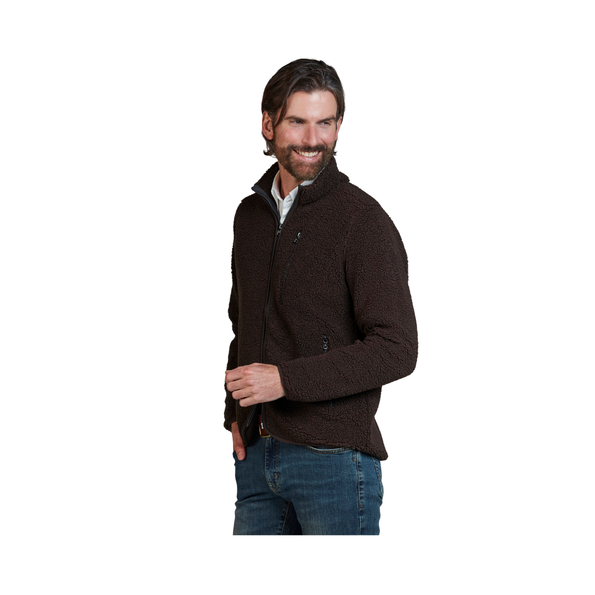 Pile Fleece Jacket - Dark Brown
