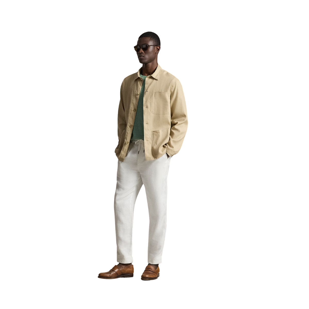 Woven Sport Shirt - Coastal Beige