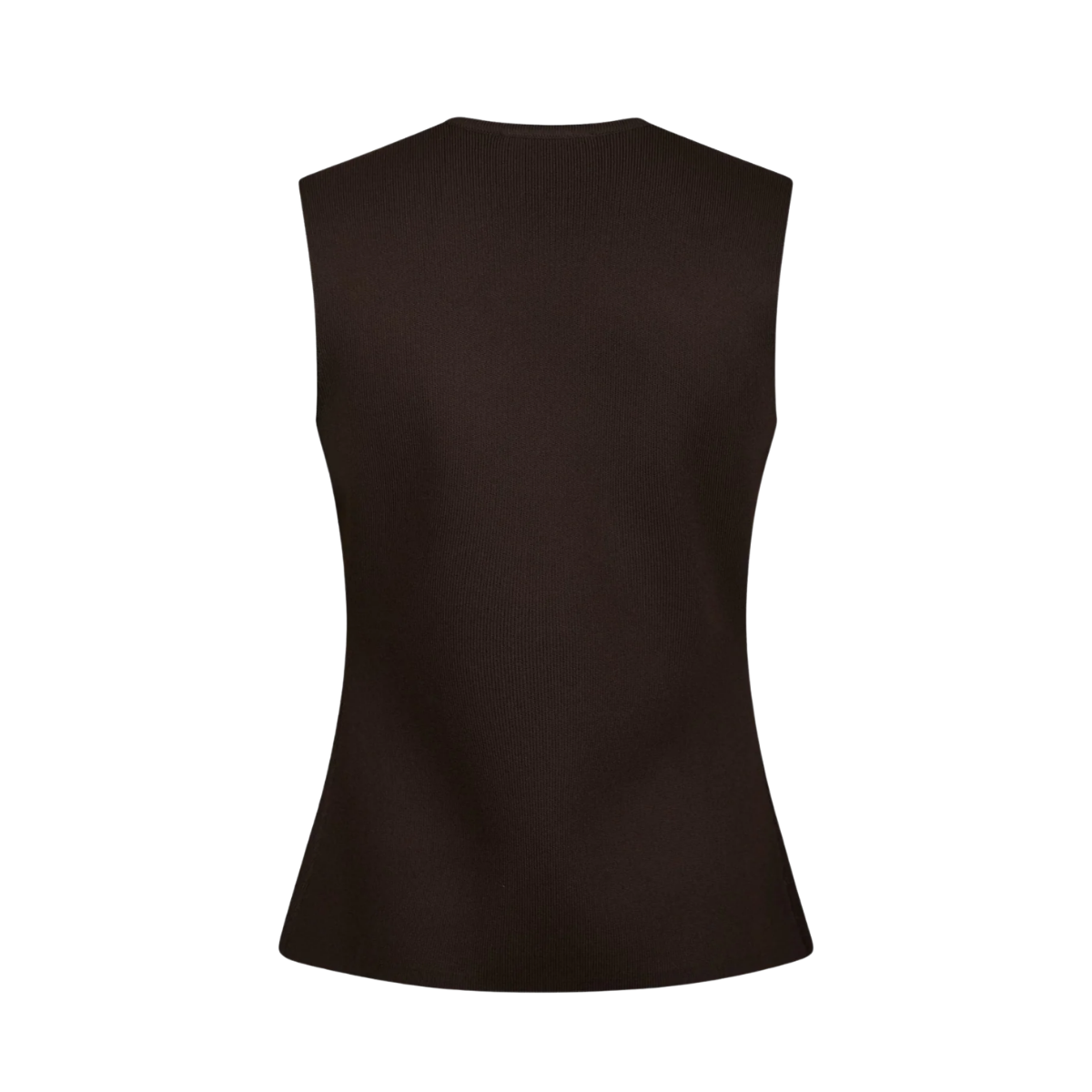 Sway Smooth Knit Waistcoat - Dark brown