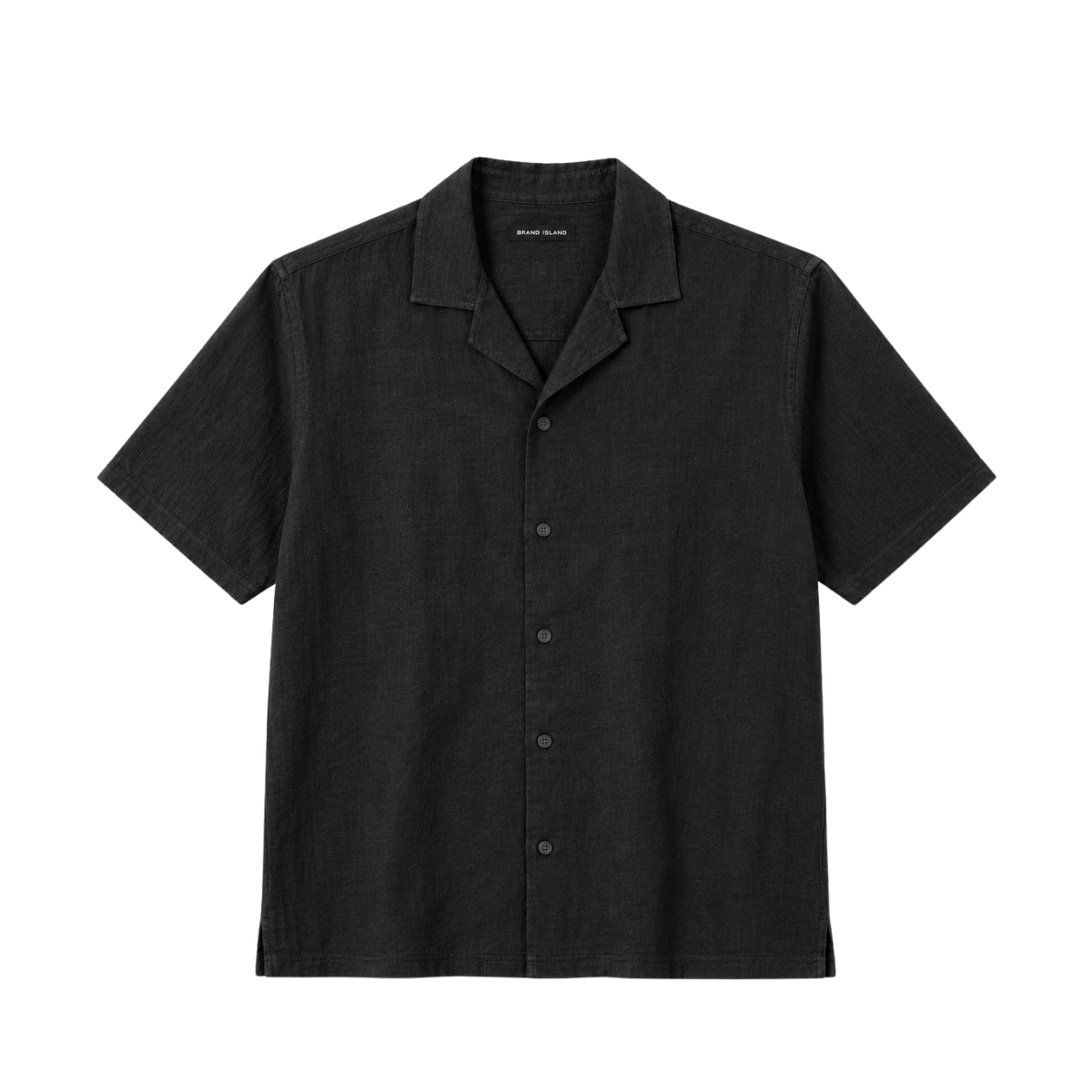 Elviro Linen S/S Shirt - Black