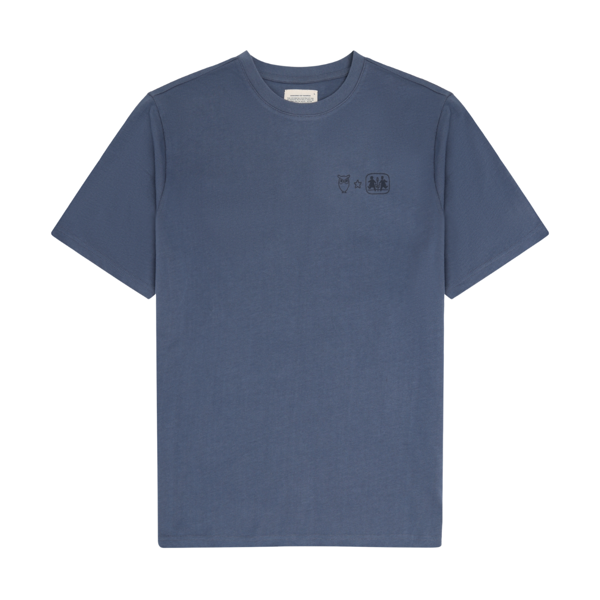 Back Print T-Shirt - Vintage Indigo