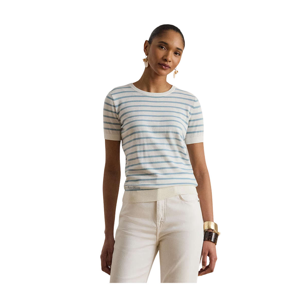 Sweater Pullover - White/Blue Note