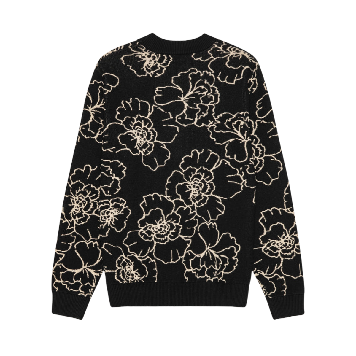 Gaston Poppy Jacquard Knit - Black