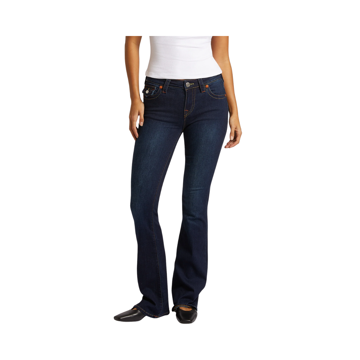 Becca Mid Rise Boot Cut Flap - Muddy Waters