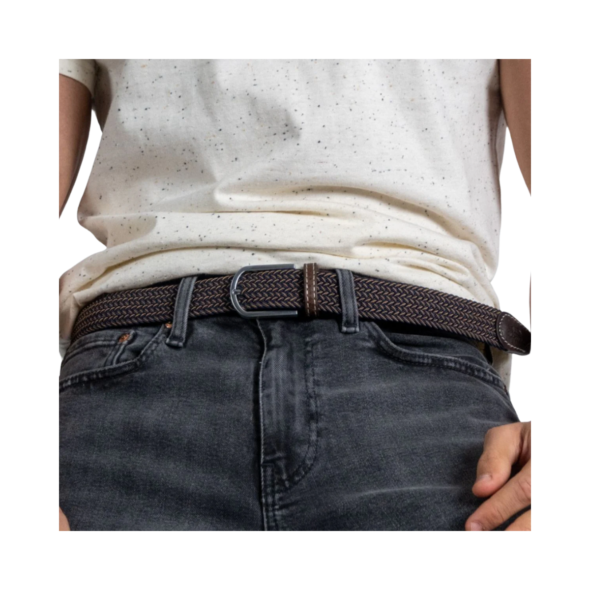 WOVEN ELASTIC BELT - TWO-TONED - The Havana