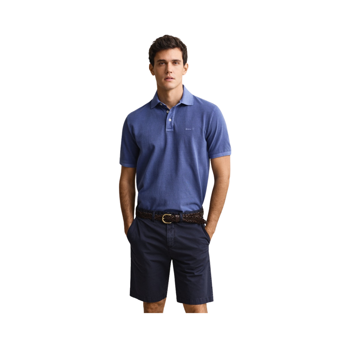 Sunfaded SS Polo - Vintage Blue