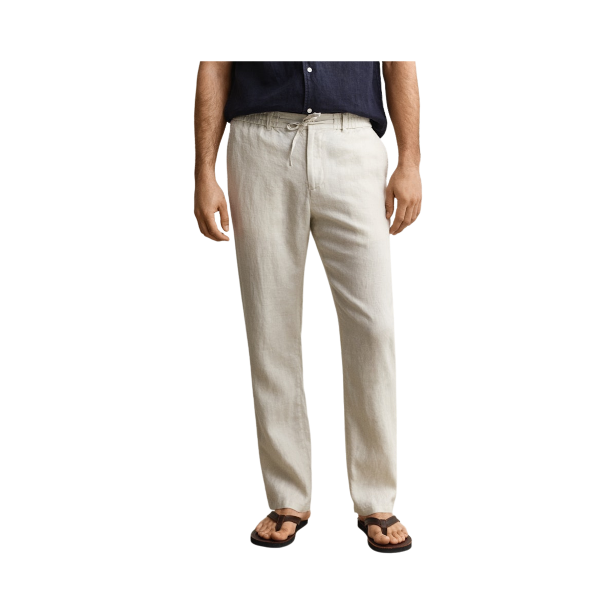 Reg Linen DS Pants - Sand