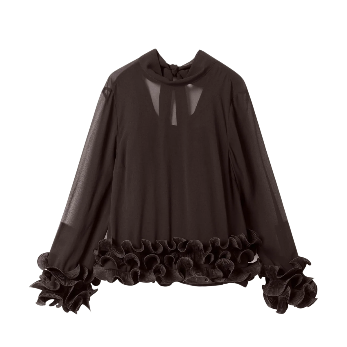 N-Latanietta Blouse - Chocolate