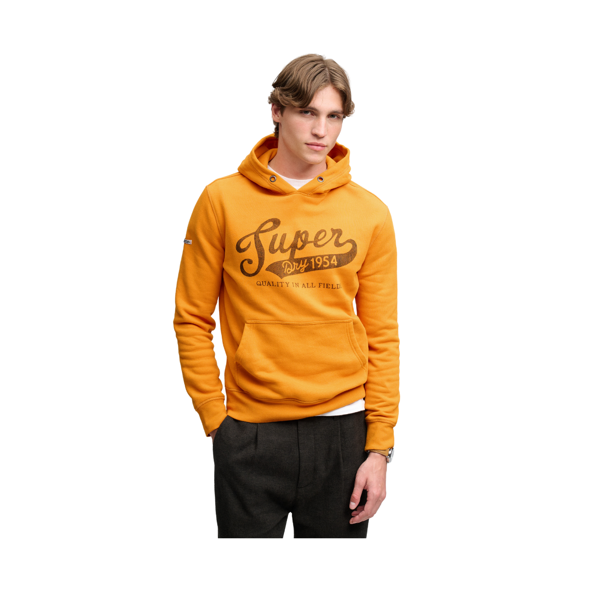 Vintage Script Hood - Track Gold