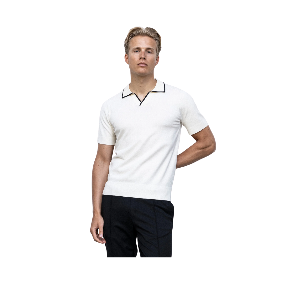Harrison Polo Knit - Off White