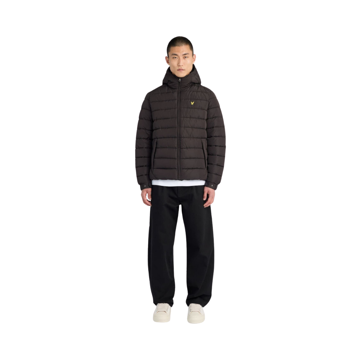 Hooded Quilted Jacket - Jet Black