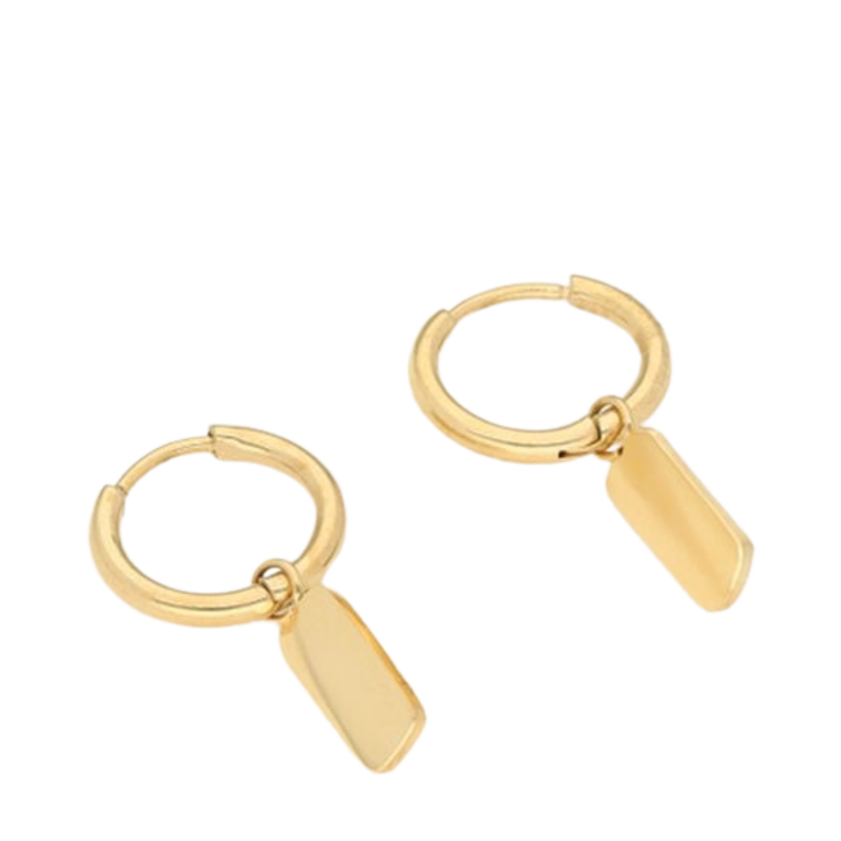 Oorringen Rechthoek - 1200 Gold