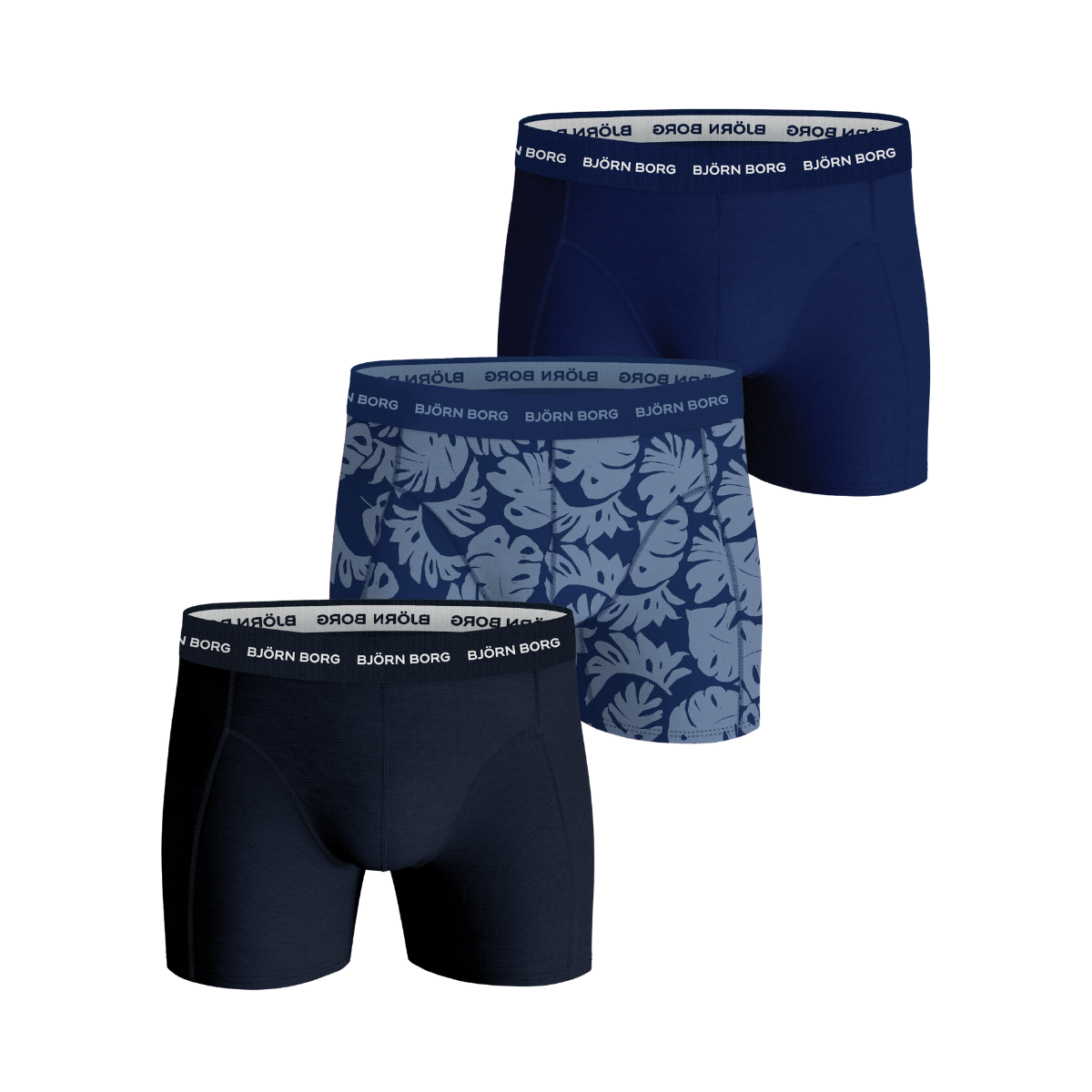 Cotton Stretch Boxer 3P - Blue Mix