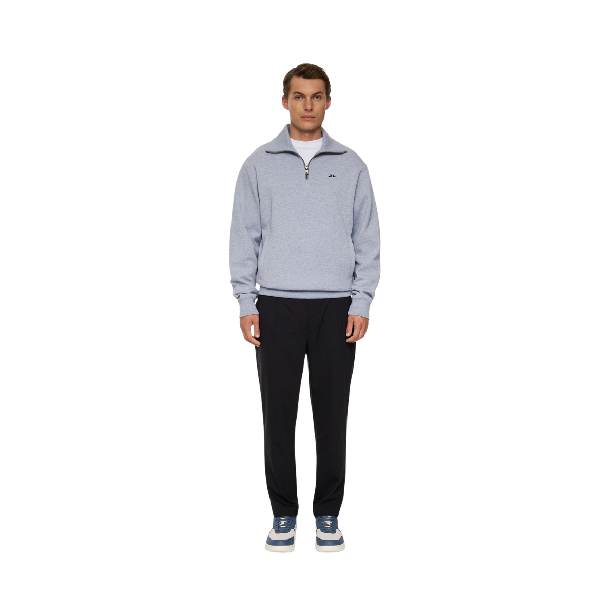 Callan quarter zip - Medium Grey Melange