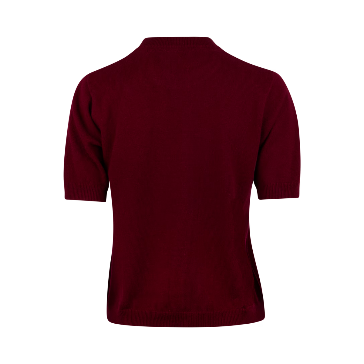 Janet Short Sleeve Knit - Dark Red