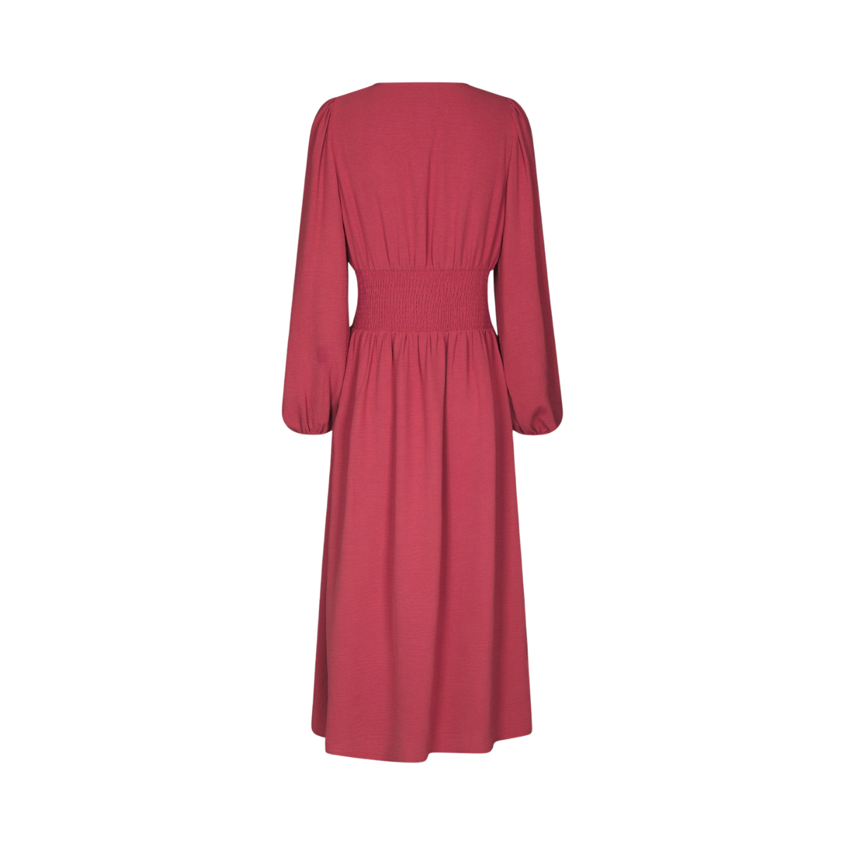 Annelie Solid Crepe Dress - Cherry Pink