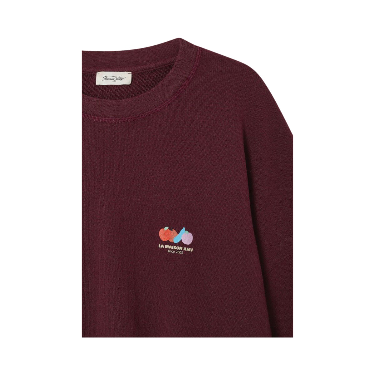 Sweat Ample Ml Col Rond - Lie De Vin