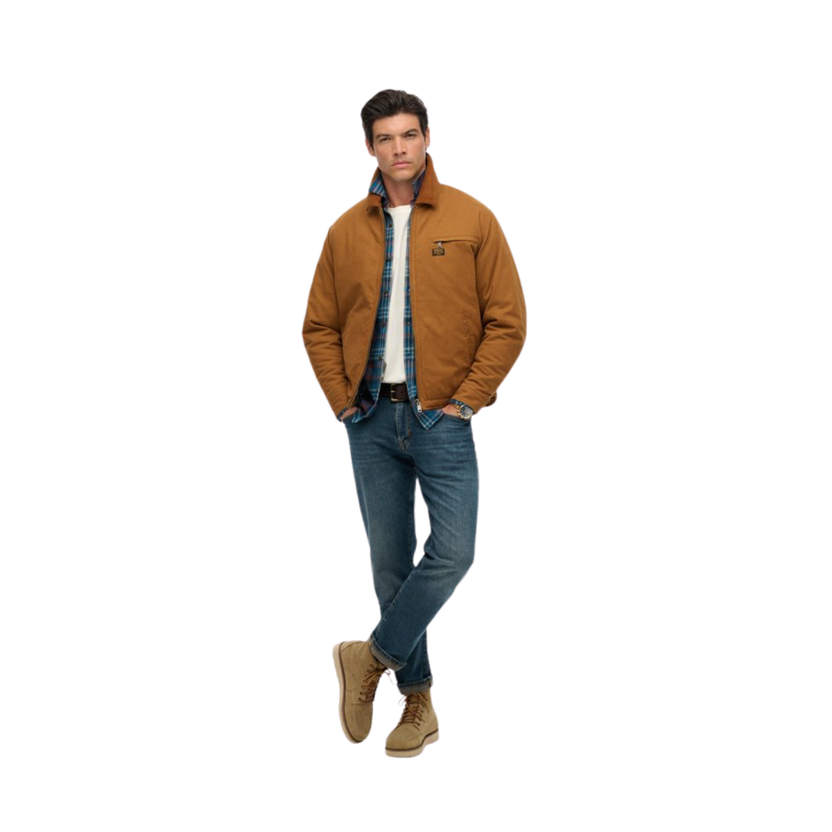 Cotton Canvas Ranch Jkt - 8MA Denim Co Tobacco Brown