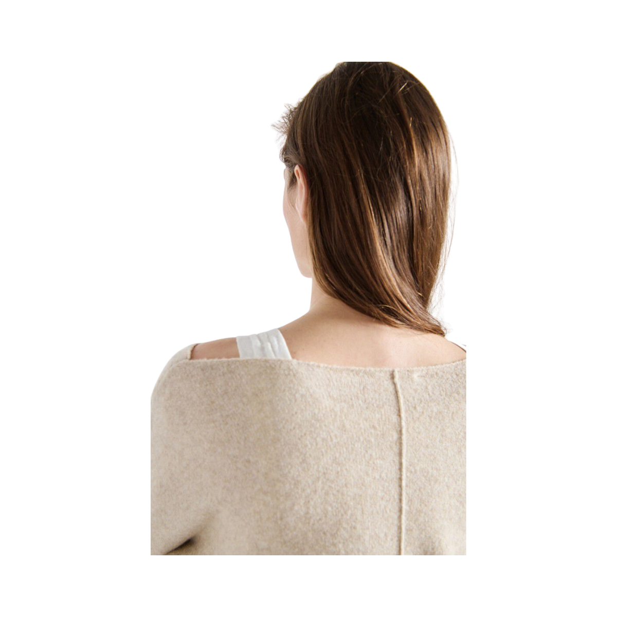 Pull Boule Ml Col Bateau - Sable Chine