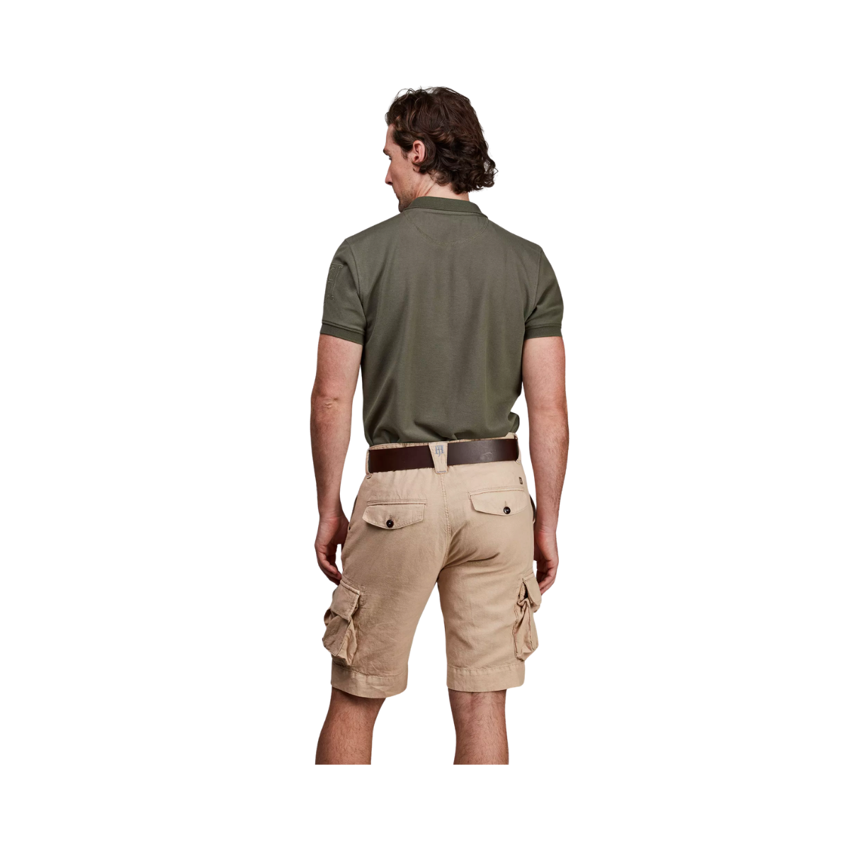 Cotton/Linen Cargo Shorts - Beige