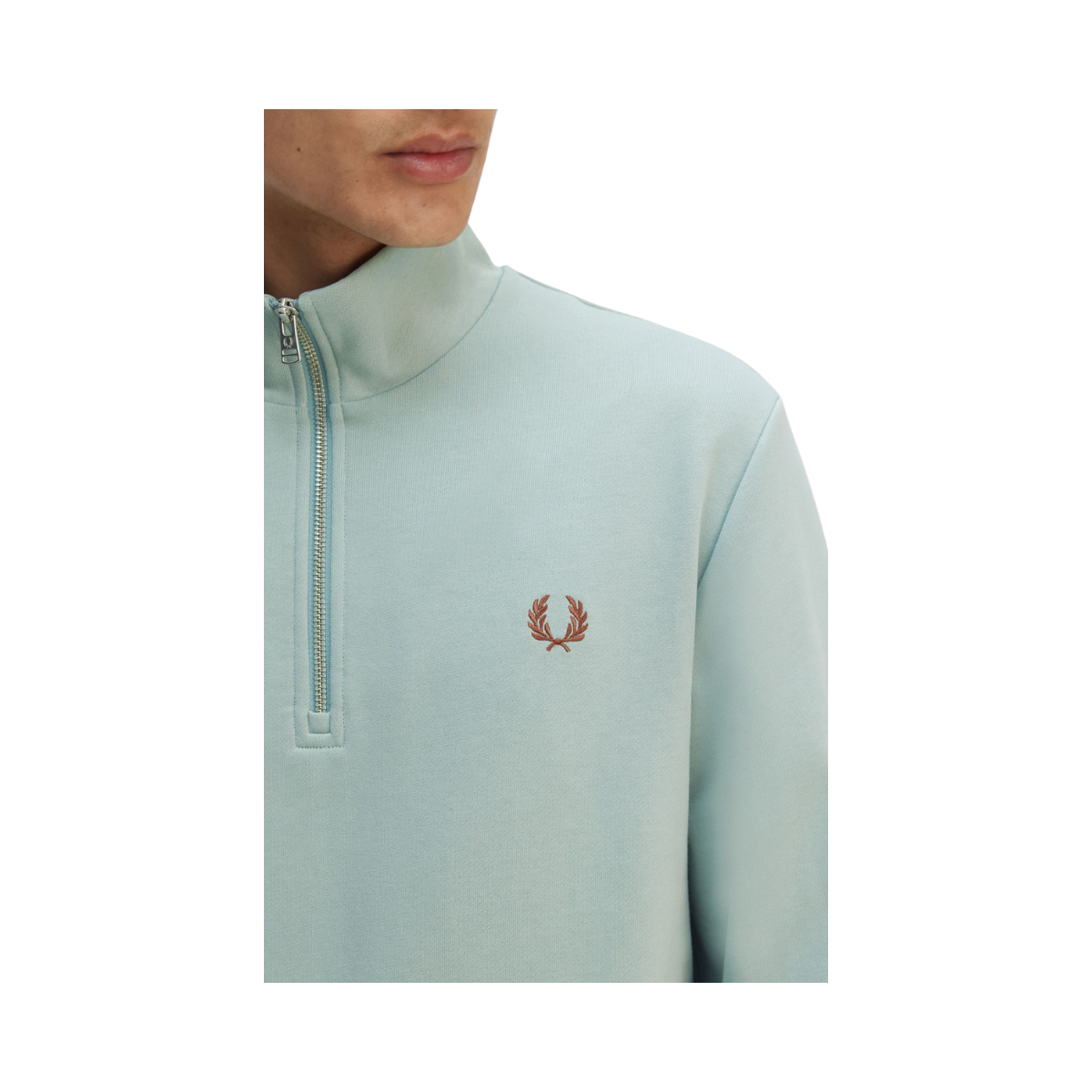 Half Zip Sweatshirt - Silver Blue