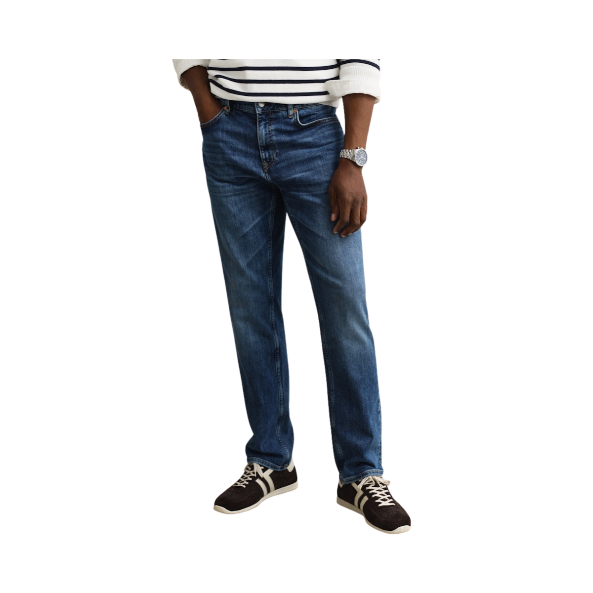 Reg Gant Jeans - 972 MID BLUE BROKEN IN