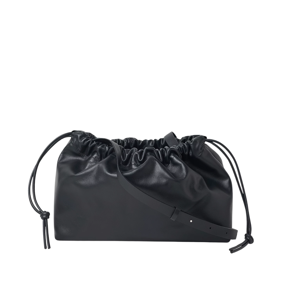 Smooth Leather Bag - Black
