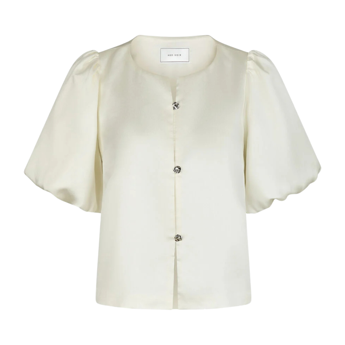 Aisa Dull Satin Blouse - 124 Ivory