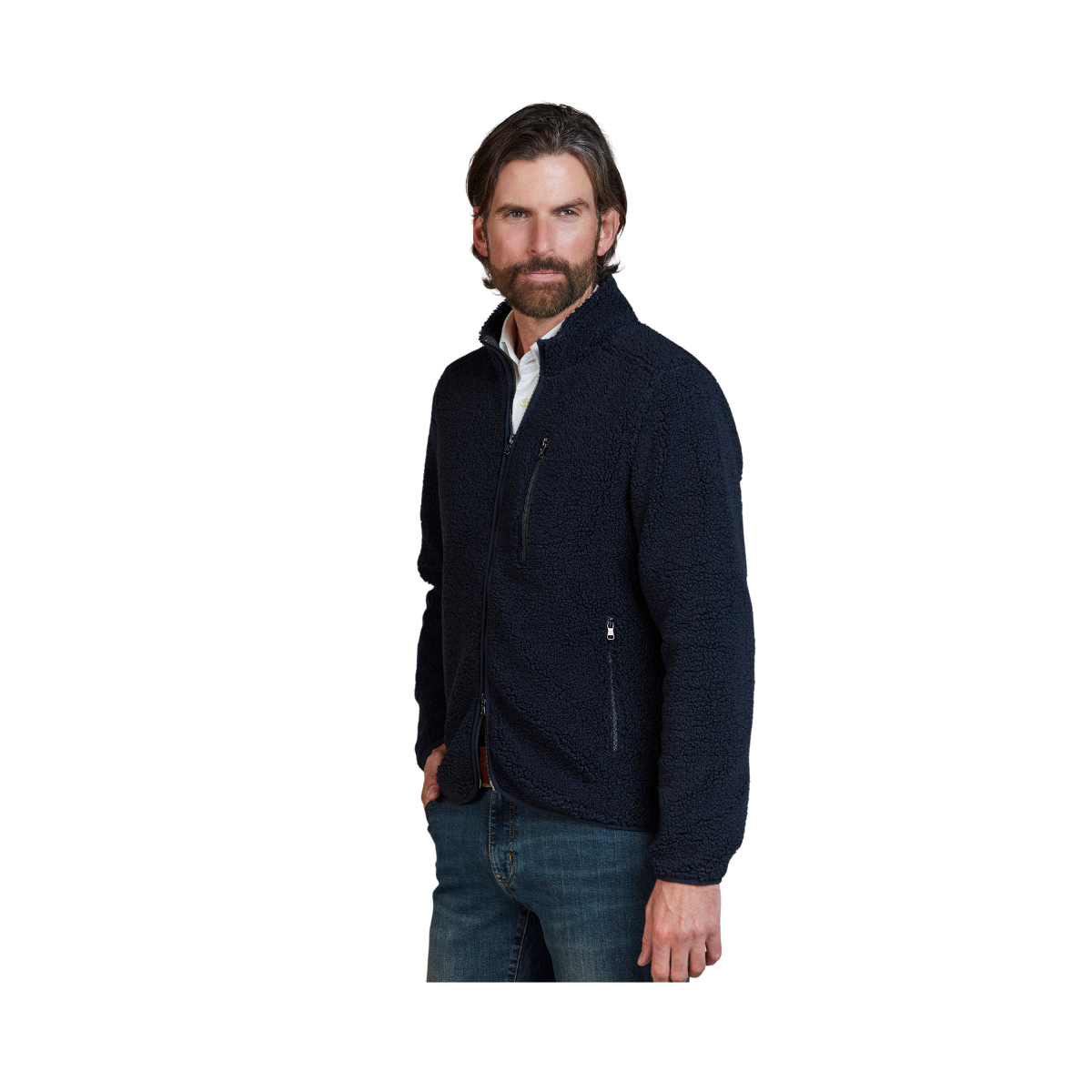 Pile Fleece Jacket - Navy