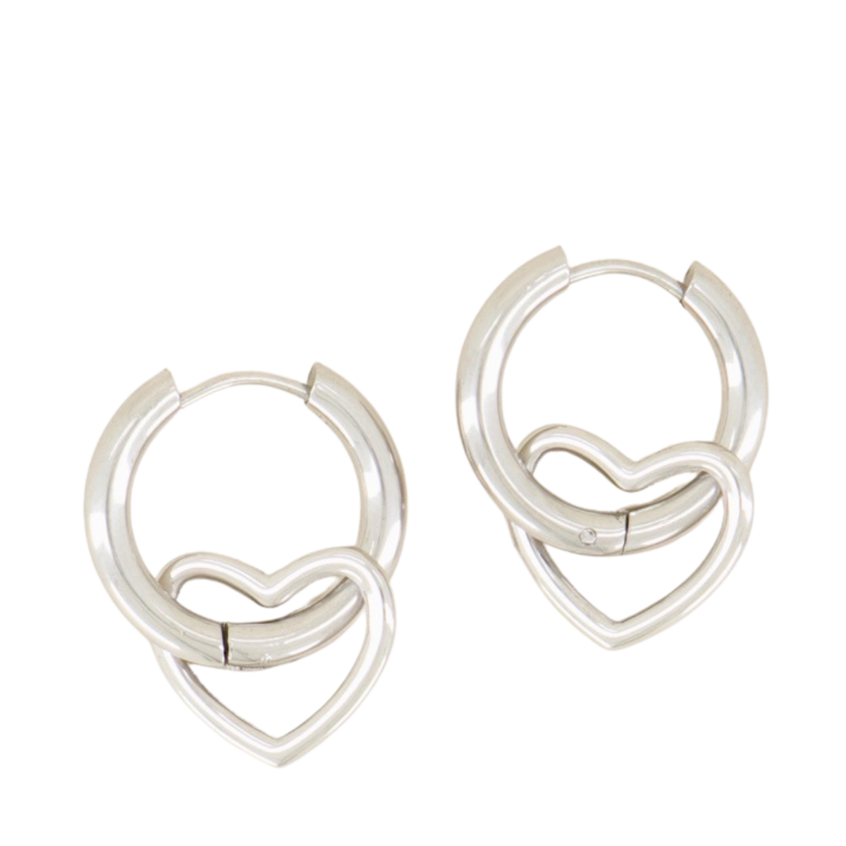 Oorringen Met Open Hartje - 1500 Silver