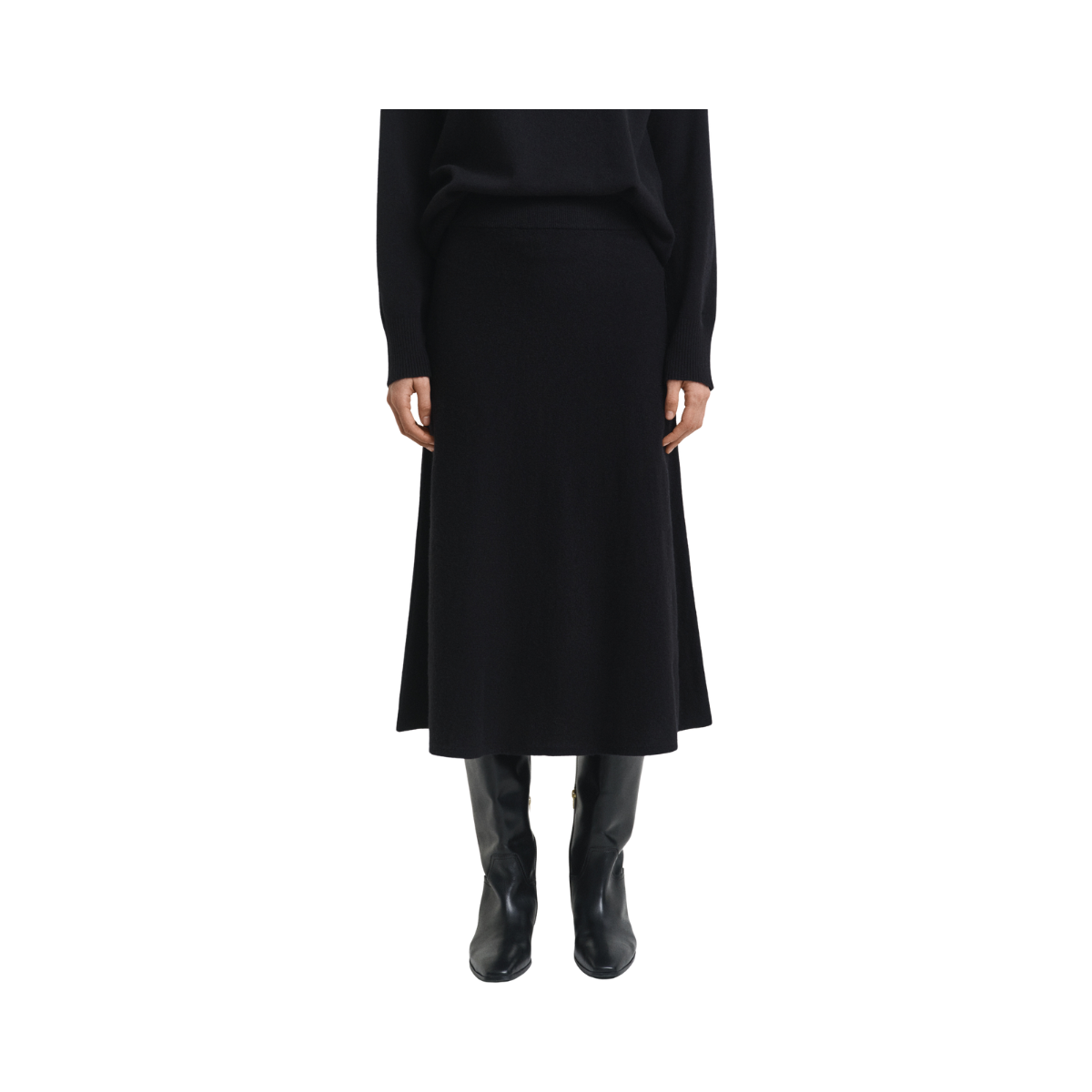 Superfine Lambswool Skirt - Black