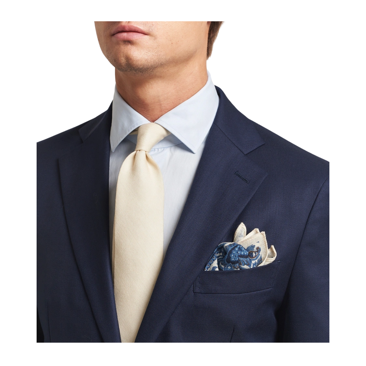 Tie & Pocket Square - Beige