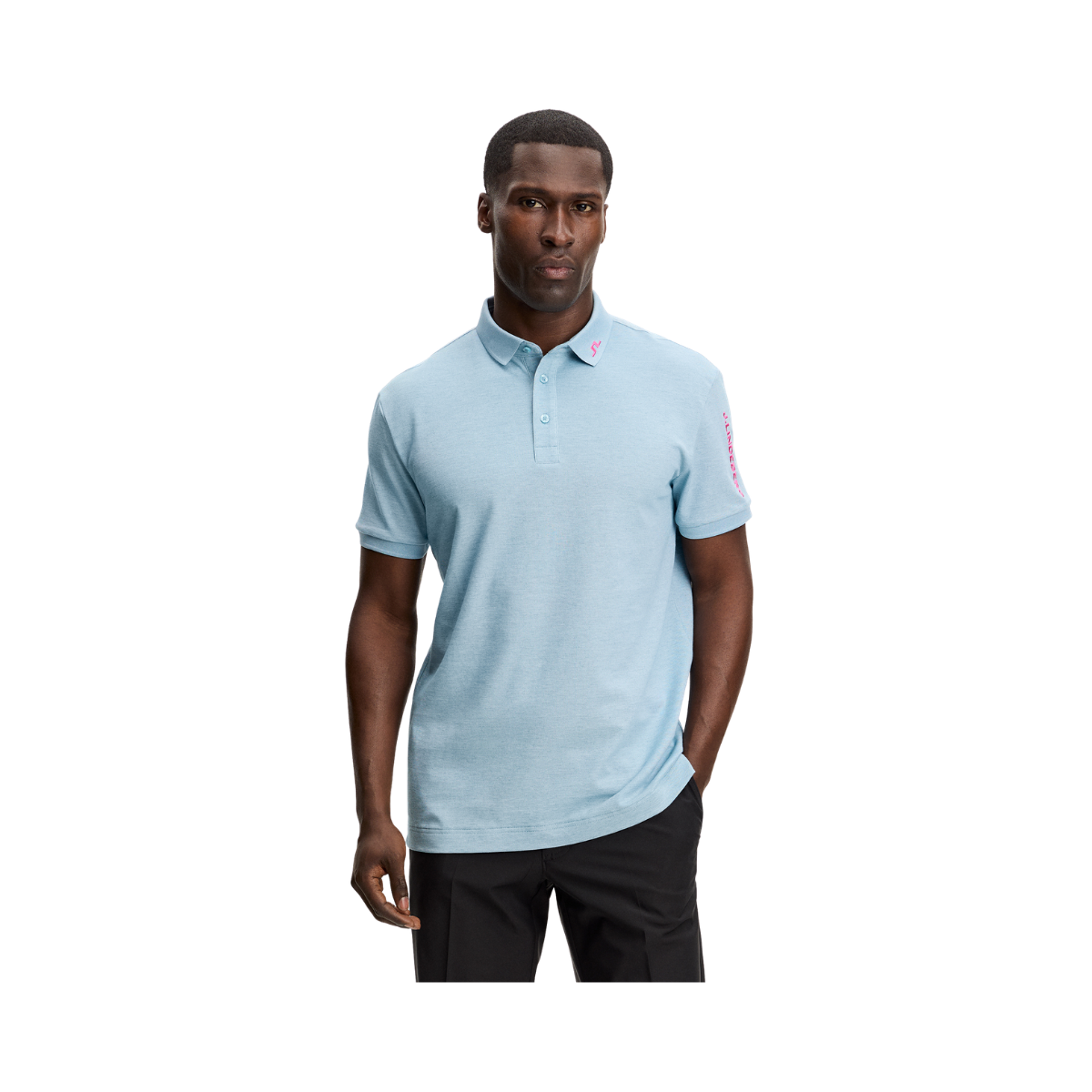 Tour Tech Pique Polo - Forget-Me-Not Melange